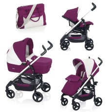 Passeggino Trio Inglesina Trilogy System Quattro telaio City Bianco collezione 2013 Lampone