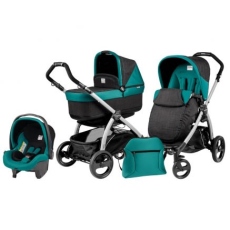 Passeggino Trio Peg Perego Book Plus Pop-Up Modular collezione 2016 Aquamarine