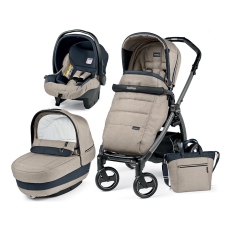 Passeggino Trio Peg Perego Book S Elite Modular collezione 2018 Luxe Beige