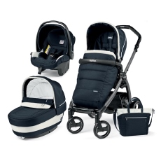 Passeggino Trio Peg Perego Book S Elite Modular collezione 2018 Luxe Blue