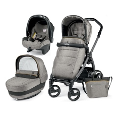 Passeggino Trio Peg Perego Book S Elite Modular collezione 2018 Luxe Grey