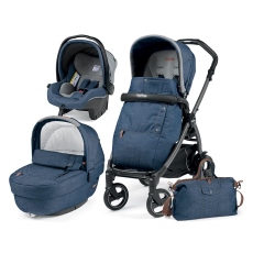 Passeggino Trio Peg Perego Book S Elite Modular collezione 2018 Urban Denim