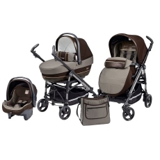 Passeggino Trio Peg Perego Switch Four Completo Modular collezione 2014 Chocolat