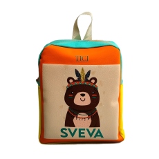 TICI Handmade Zainetto asilo Orso collezione 2022 Arancione con Nome