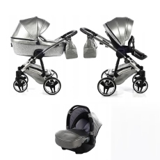 Passeggino Trio Junama Glitter collezione 2022 Silver