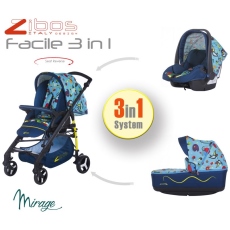 Passeggino Trio Zibos Facile collezione 2016 Mirage