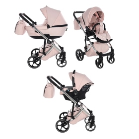 Passeggino Trio Antes Baby Trio Monogram Rosa Silver
