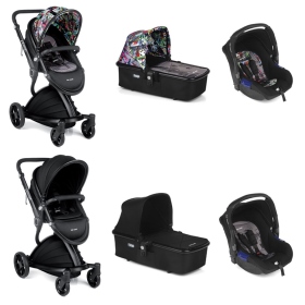 Passeggino Trio Be Cool Trio Pleat 3 Top Soho: Graffiti vs Black