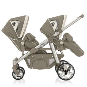 Passeggino Gemellare Brevi OVO Twin Tortora