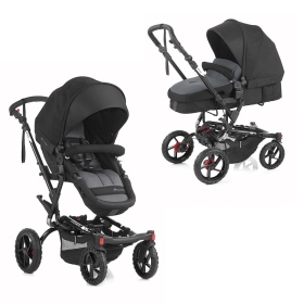 Passeggino Duo Jan Duo Crosswalk Convert Black