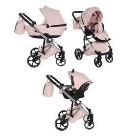 Passeggino Trio Antes Baby Trio Monogram Rosa Silver