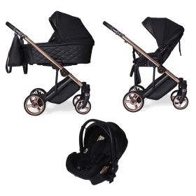 Passeggino Trio Antes Baby Trio Premium Lux Black Lux Black