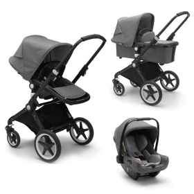 Passeggino Trio Bugaboo Lynx Trio Grigio Melange - telaio nero