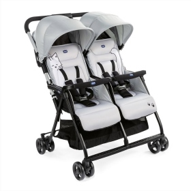 Passeggino Gemellare Chicco OHlal Twin Silver Cat
