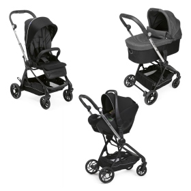 Passeggino Trio Chicco Trio One4Ever con Kory Air Plus Pirate Black