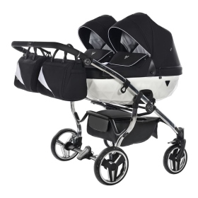 Passeggino Gemellare Junama Diamond S-Line Gemellare White Black