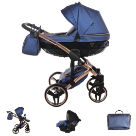 Passeggino Trio Junama Fluo Blu Oro Rosa