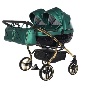 Passeggino Gemellare Junama Fluo Gemellare Verde Oro