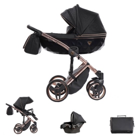 Passeggino Trio Junama Fluo Star Nero Oro Rosa