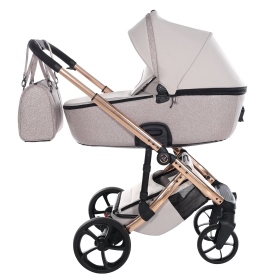 Passeggino Trio Junama Glitter Pink Telaio Rosegold