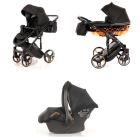 Passeggino Trio Junama Mirror Champagne Nero