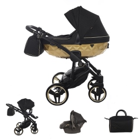 Passeggino Trio Junama Mirror Satin Oro Nero