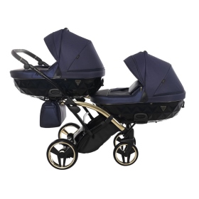 Passeggino Gemellare Junama Saphire Slim Gemellare Blu Oro Giallo