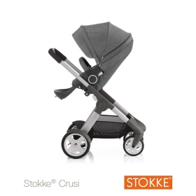 Passeggino Quattro Ruote Stokke Crusi Black Melange