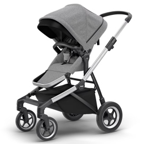 Passeggino Quattro Ruote Thule Sleek Aluminum Gray Melange