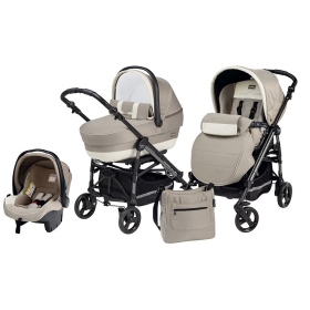 Passeggino Trio Peg Perego Switch Easy Drive Completo Modular Avana