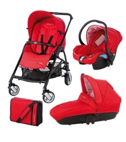 Passeggino Trio Bebe Confort Trio Pack Streety Intense Red