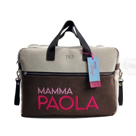 TICI Handmade Mommy Bag Marrone e Panna - colore: Marrone e Panna