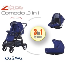 Passeggino Trio Zibos Comodo collezione 2016 Cosmo Blu