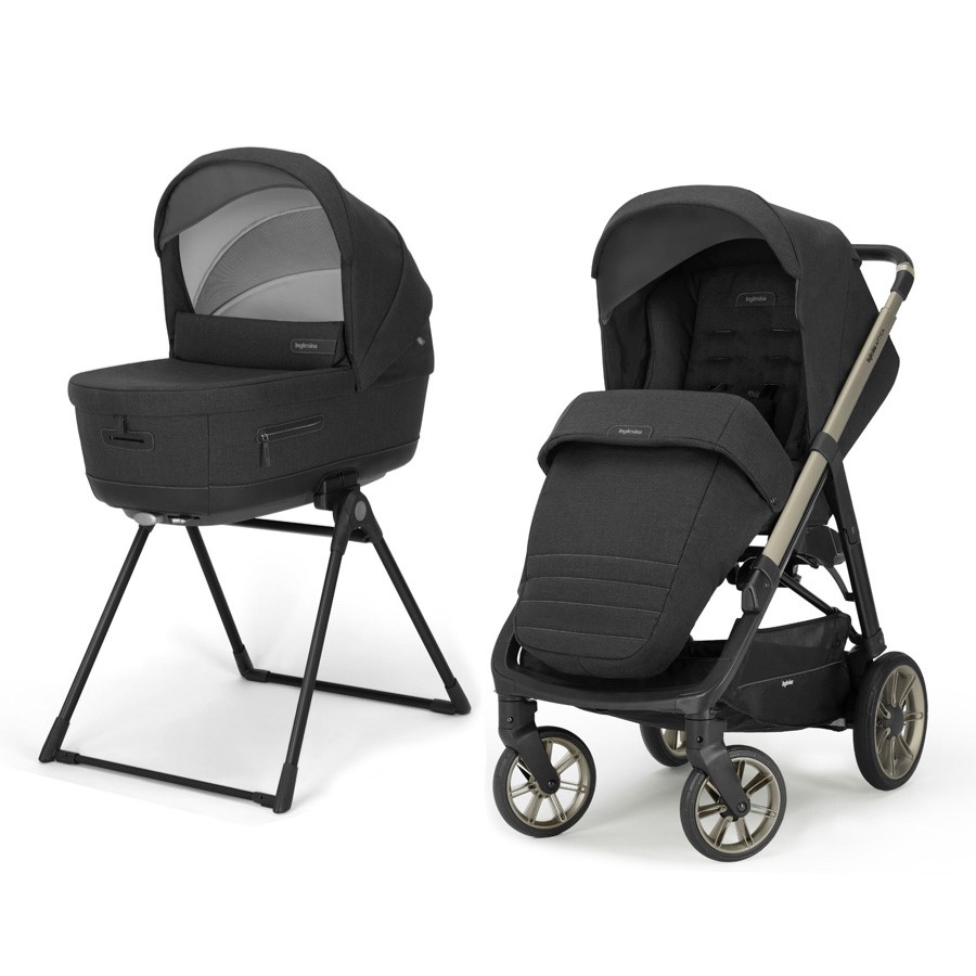 Inglesina Aptica System Duo color Velvet Grey, chassis color Palladio Black