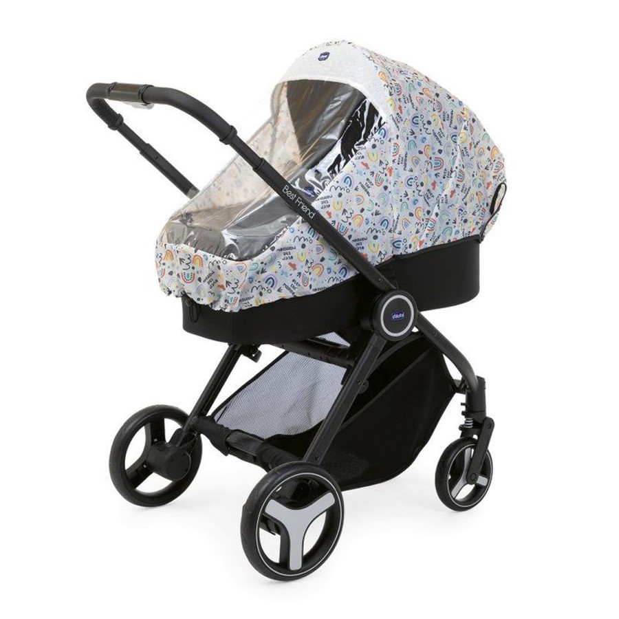 City Select Parapioggia Singolo Con Zip Access - Protezione Universale Per Passeggino - Copertura Trasparente Con Protezione UV