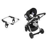 Adattatore per seggiolino auto e vista con seggiolino auto agganciato al telaio - (accessori opzionali) - Passeggino Duo Chicco Urban