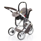 Vista con seggiolino auto Hazel - accessorio opzionale - Passeggino Tre Ruote ABC Design Chili