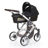 Vista con navicella Doozy omologata auto Gruppo 0 - accessorio opzionale   - Passeggino Quattro Ruote ABC Design Pepper