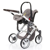 Vista con seggiolino auto Gruppo 0+ Hazel - accessorio opzionale   - Passeggino Quattro Ruote ABC Design Pepper