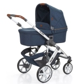 Vista versione carrozzina, con navicella Salsa - colore style: Admiral - Passeggino Quattro Ruote ABC Design Salsa 4