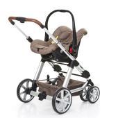 Vista con seggioloino auto Gruppo 0+ Hazel - accessorio opzionale - Passeggino Duo ABC Design Turbo 6