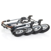 Vista telaio chiuso con ruote smontate - Passeggino Duo ABC Design Viper 4