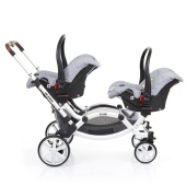 Configurazione con due seggiolini auto - Passeggino Gemellare ABC Design Zoom