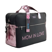 Vista diagonale - TICI Handmade Zaino Mommy Bag Nero