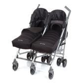 Vista con coprigambe di serie - Passeggino Gemellare Be Cool Club Twin