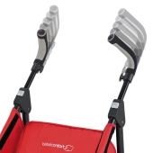 Particolare delle maniglie regolabili in altezza - Colore: Intense Red - Passeggino Quattro Ruote Bebe Confort Lana