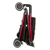 Vista del passeggino chiuso in posizione in piedi - Colore: Robin Red - Passeggino Leggero Bebe Confort Noa
