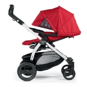 Vista del passeggino con schienale reclinato in posizione nanna - Passeggino Trio Peg Perego Book 51 S XL Modular