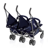 Vista posteriore senza capottine - Passeggino Gemellare Brevi Marathon Twin
