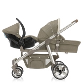 Combinazione con seggiolino auto e navicella (optional) - Passeggino Gemellare Brevi OVO Twin